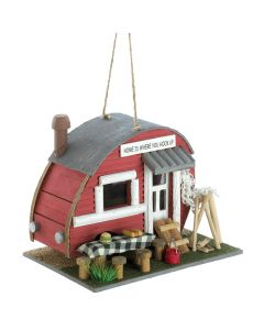 RED TRAILER BIRDHOUSE